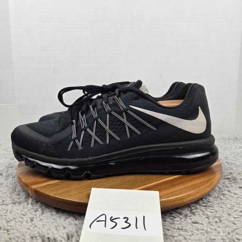 Nike Mens 12 Air Max 2015 Black White Athletic Casual Daily Sneaker 698902-001